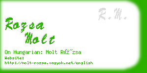 rozsa molt business card